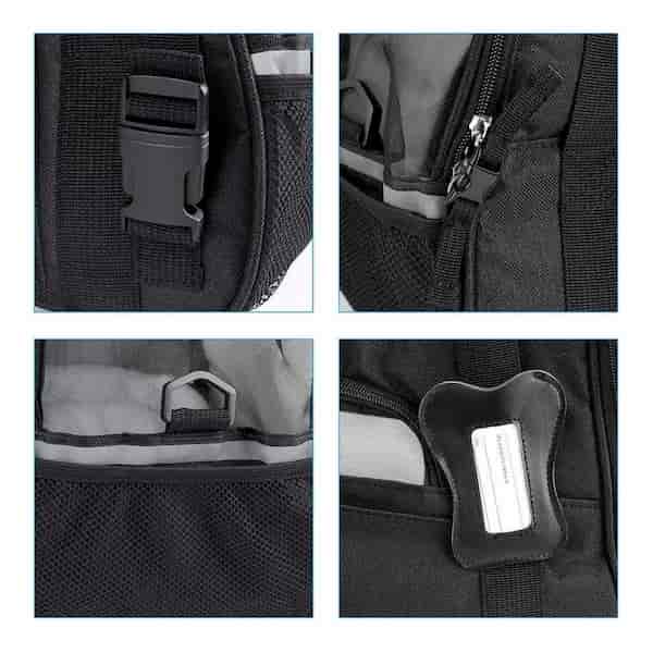 Sac de Transport pour Chien - DogCarrierBag™ - Noir - Chien Futé