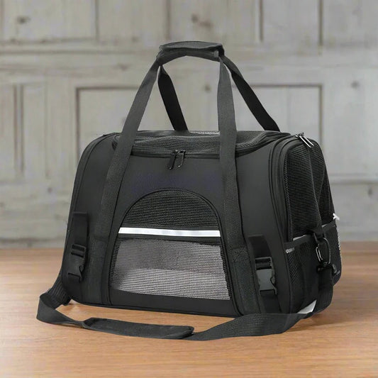 Sac de Transport pour Chien - DogCarrierBag™ - Noir - Chien Futé