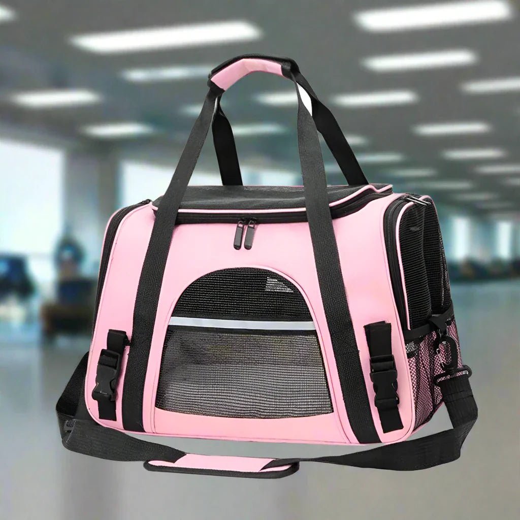 Sac de Transport pour Chien - DogCarrierBag™ - Rose - Chien Futé