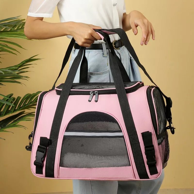 Sac de Transport pour Chien - DogCarrierBag™ - Rose - Chien Futé