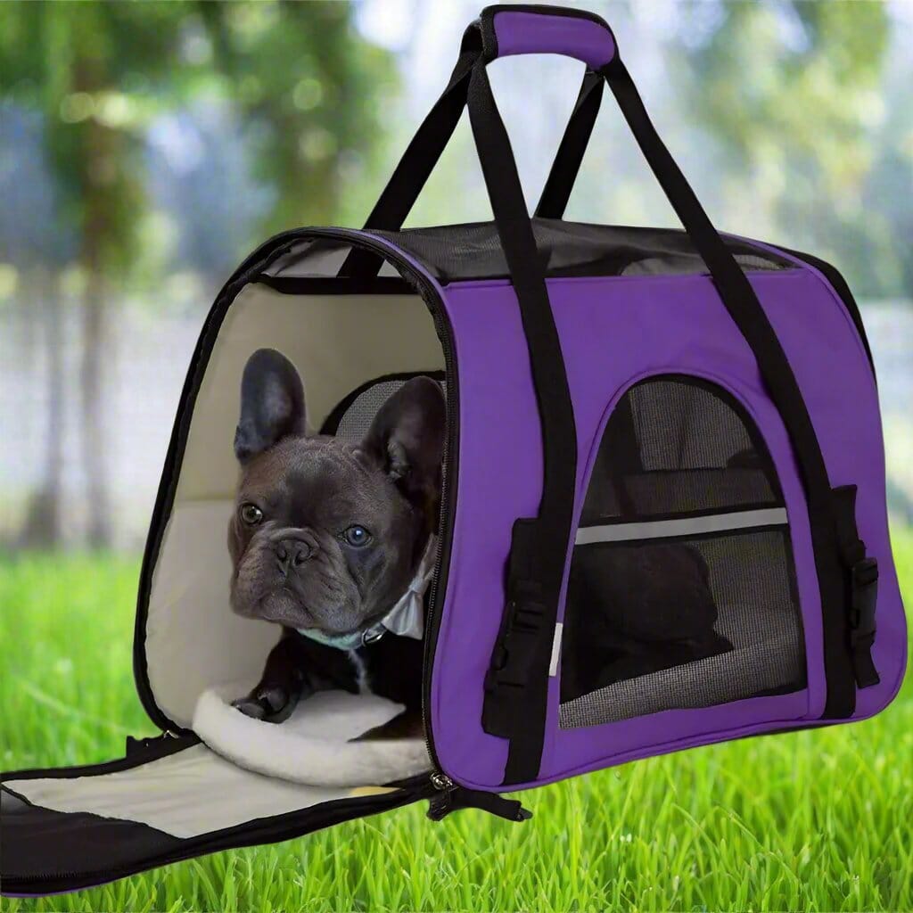 Sac de Transport pour Chien - DogCarrierBag™ - Violet - Chien Futé