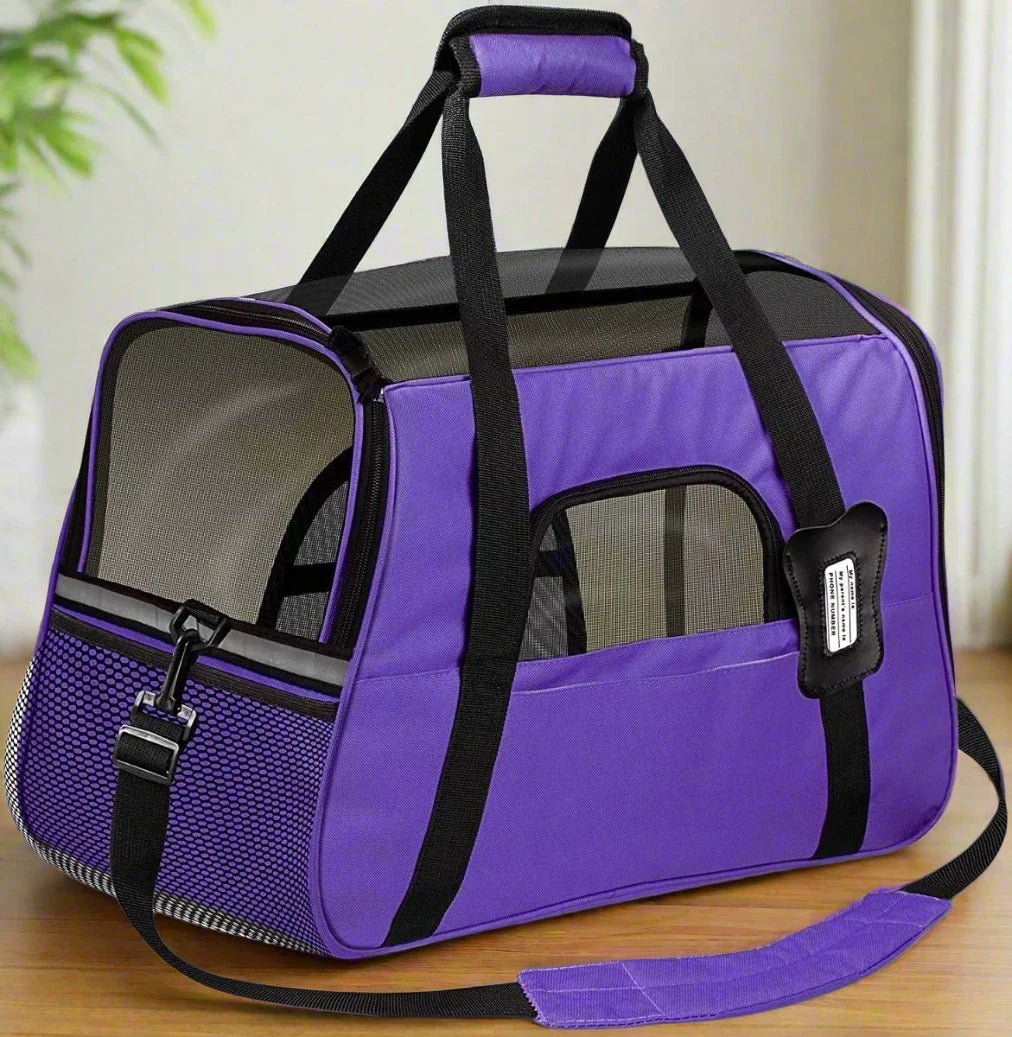 Sac de Transport pour Chien - DogCarrierBag™ - Violet - Chien Futé