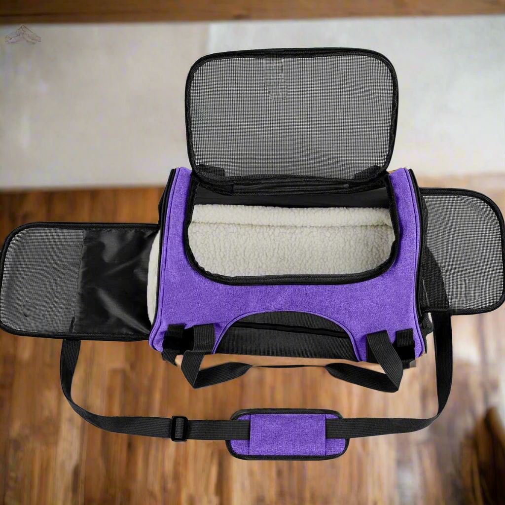 Sac de Transport pour Chien - DogCarrierBag™ - Violet - Chien Futé